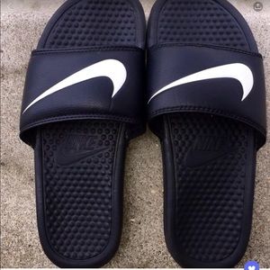 Nike swoosh slides